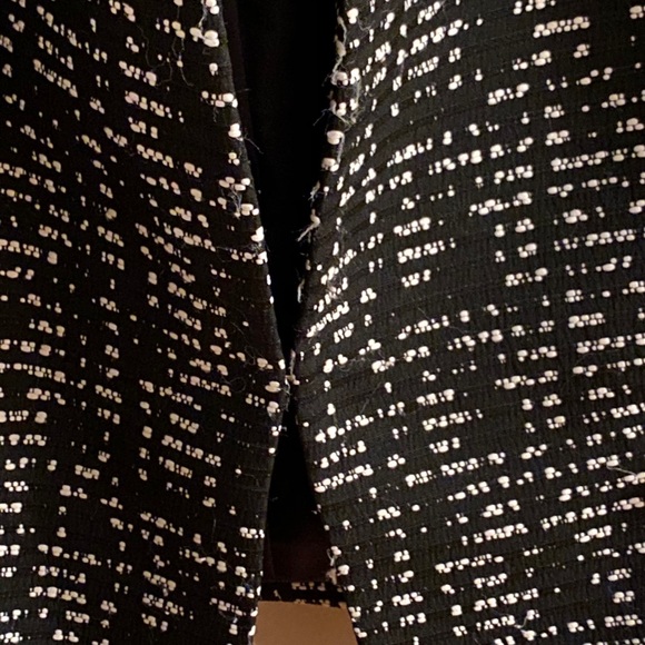 Black and White Open Front Jacket - Picture 4 of 5